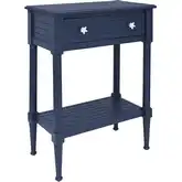Seaboard End Accent Table in Navy Blue Wood
