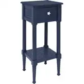 Seaboard End Table in Navy Blue Wood