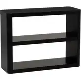 Gertrude 40" Console Table with Shelf in Black Wood