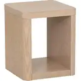Gertrude 18" Square Side Table in Natural Brown Wood
