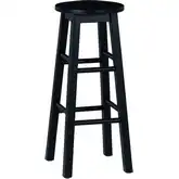 Abby 29" Bar Stool in Black Wood