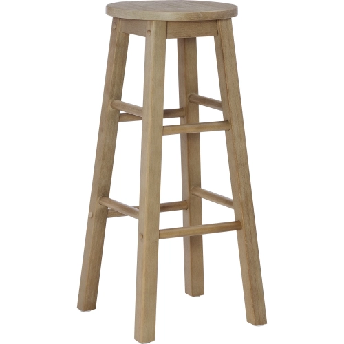 Linon 29" Bar Stool in Gray Wash Wood