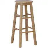 Linon 29" Bar Stool in Gray Wash Wood