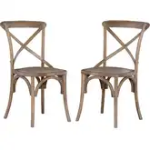 Helia Dining Chair in Gray Wash Bentwood (Set of 2)