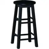 Abby 24" Counter Stool in Black Wood