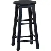 Abby 24" Counter Stool in Navy Blue Wood