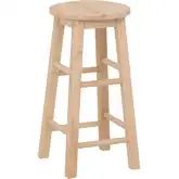Abby 24" Counter Stool in Unfinished Natural Brown Wood