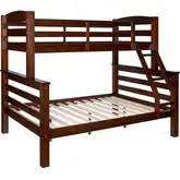 Levi Twin over Full Bunk Bed in Espresso Pine Wood