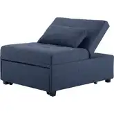 Boone Convertible Sofa Bed in Blue Fabric