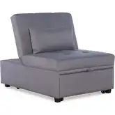 Boone Sofa Bed in Tufted Gray Fabric