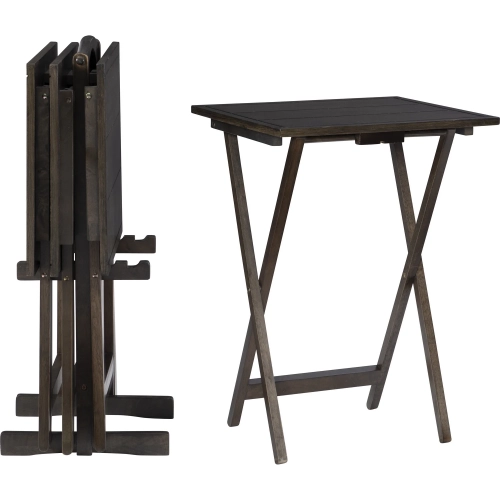 Lisbon Tray Tables in Gray Wood
