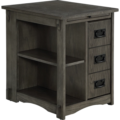 Parnell Side Table in Gray Wood