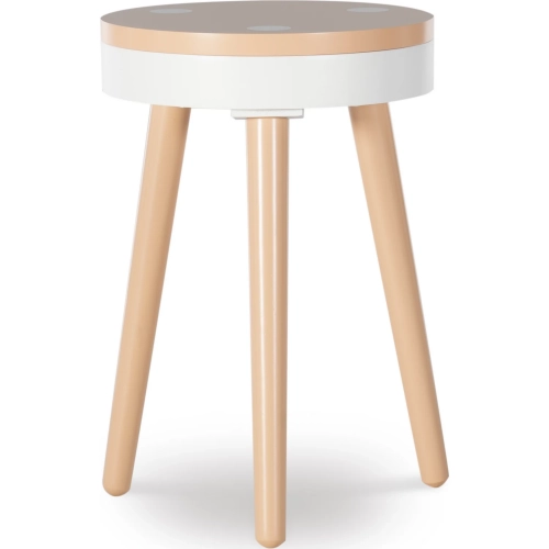 Sherbet Side Table in Orange & White Wood