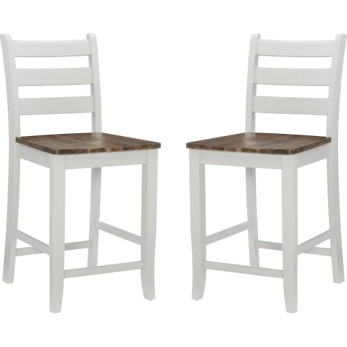 Colm Counter Stool in Silver Birch & Oak (Set of 2)
