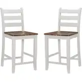 Colm Counter Stool in Silver Birch & Oak (Set of 2)