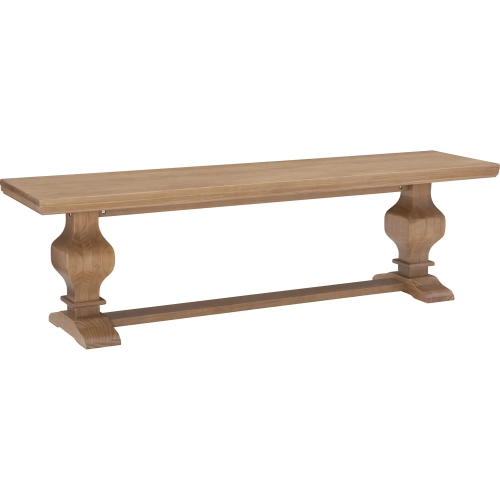 Mcleavy 63" Dining Bench in Rustic Honey Wood