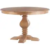 Mcleavy 47" Round Dining Table in Rustic Honey Wood