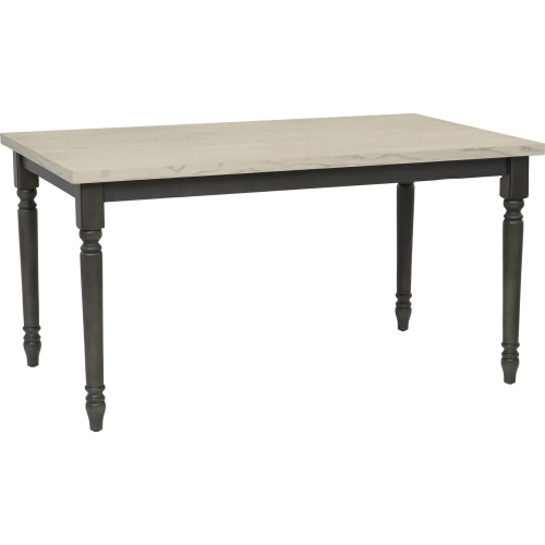 Willow 59" Dining Table in Dark Gray & Smoke White Wood