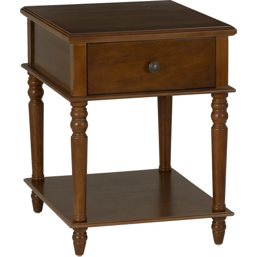 McGhie Side Table in Hazelnut Brown Veneer Wood