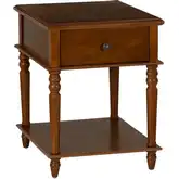 McGhie Side Table in Hazelnut Brown Veneer Wood