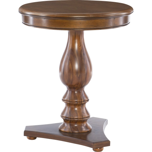 Stanton Round Accent Side Table in Hazelnut