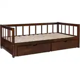 Hadley Twin to King Daybed in Espresso Wood