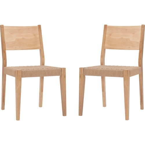 Cadence Dining Chair in Natural Wood & Rope (Set of 2)