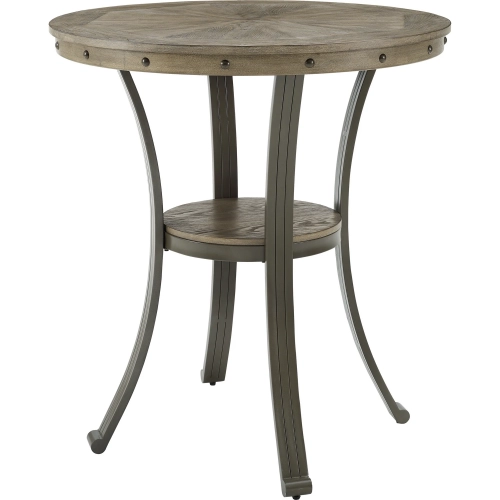 Franklin 36" Pub Height Dining Table in Gray Wood & Metal