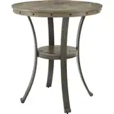 Franklin 36" Pub Height Dining Table in Gray Wood & Metal