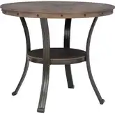 Franklin 42" Round Counter Height Pub Table in Pewter Gray