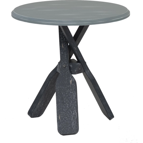 Omar Side Table in Gray & Blue with Oars