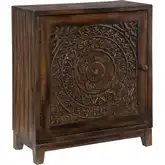 Grace Accent Cabinet in Dark Brown Wood