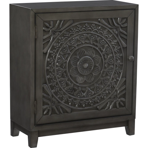 Grace Accent Cabinet in Dark Gray Wood