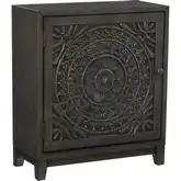 Grace Accent Cabinet in Dark Gray Wood