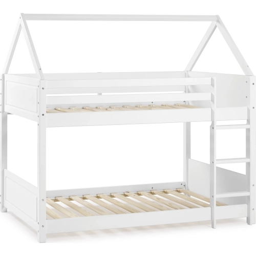 Maison Twin Bunk Bed in White Wood