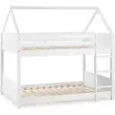 Maison Twin Bunk Bed in White Wood
