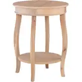 Aura Side Table in Natural Glaze Wood