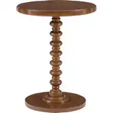 Aurora Side Table in Hazelnut Brown Wood