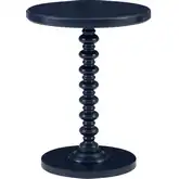 Aurora Side Table in Navy Blue Wood