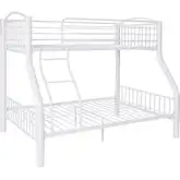 Heavy Metal Twin over Full Bunk Bed in White