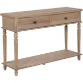 Mcghie Console Table in Brushed Gray Wash Wood