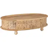 Inora Oval Coffee Table in Natural Wood