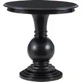 Adeline Round Accent Side Table in Black