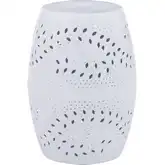 Safiya Side Table in Bright White Aluminum