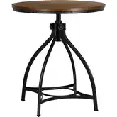 Hawkford 36" Adjustable Round Counter Dining Table in Wood & Gunmetal