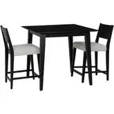 Cadence 3-Piece Counter Dining Set in Black