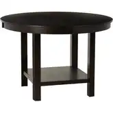 Ingrid 45" Round Dining Table in Espresso Brown Wood