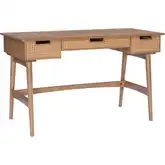 Ryker Desk in Natural Wood & Rattan