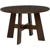 Curran 46" Round Wood Dining Table in Brown