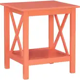 Davis End Table in Coral Wood